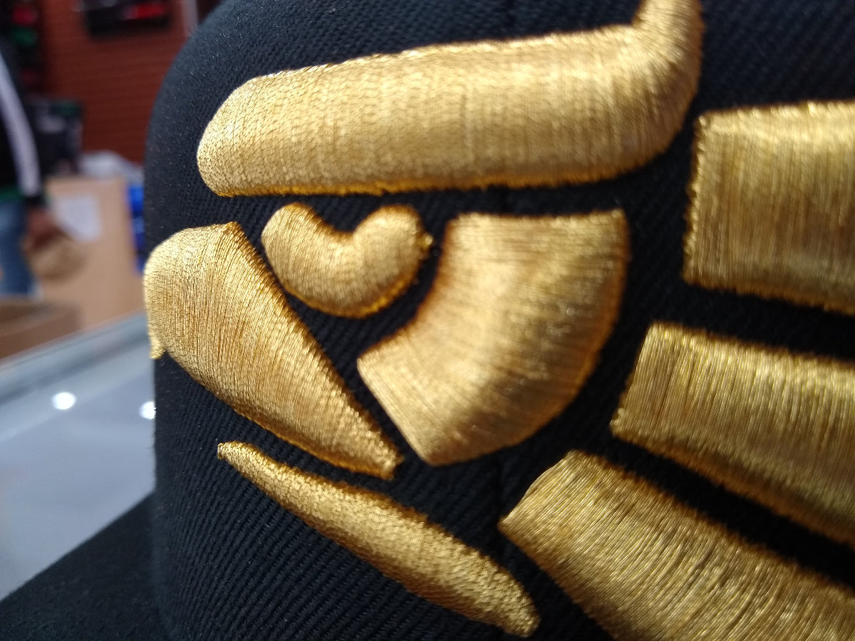 Embroidered Eagle and flag Mexico WIDE logo Snapback hat product image 8, provided for visual reference and product detail