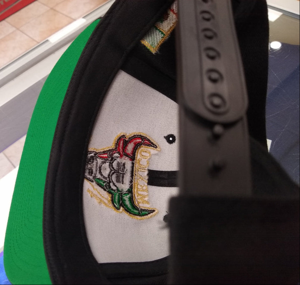 Embroidered Snapback Mexican Bull Logo Hat product image 4, provided for visual reference and product detail review