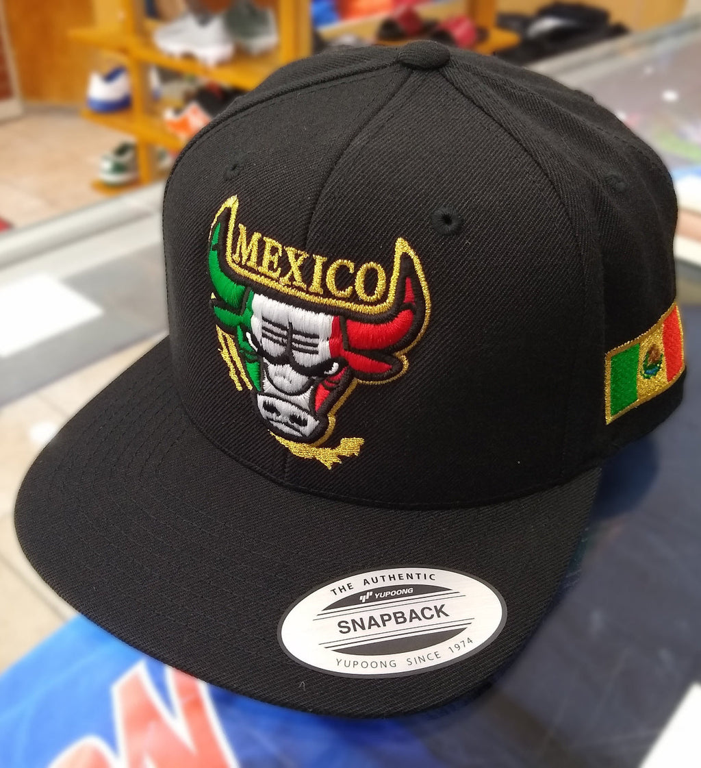 Embroidered Snapback Mexican Bull Logo Hat product image 5, provided for visual reference and product detail review