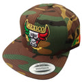 Embroidered Snapback Mexican Bull logo Camouflage Hat product image 1, provided for visual reference and product detail