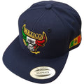 Embroidered Snapback Mexican Bull logo Navy Hat product image 1, provided for visual reference and product detail review