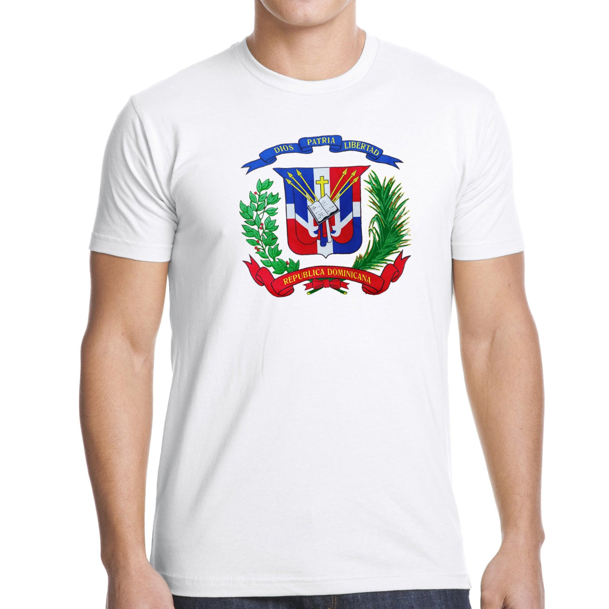 Escudo RD Youth T-Shirt Full Color - White product image 1, provided for visual reference and product detail review