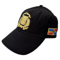 Escudo Republica Dominicana - Dominican Shield Black / Metallic Gold Color Dad Hat product image 1, provided for visual