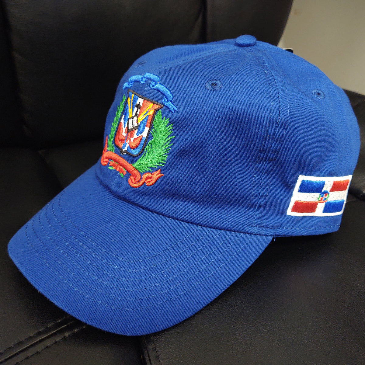 Escudo Republica Dominicana - Dominican Shield Royal / Full Color Dad Hat product image 4, provided for visual reference and