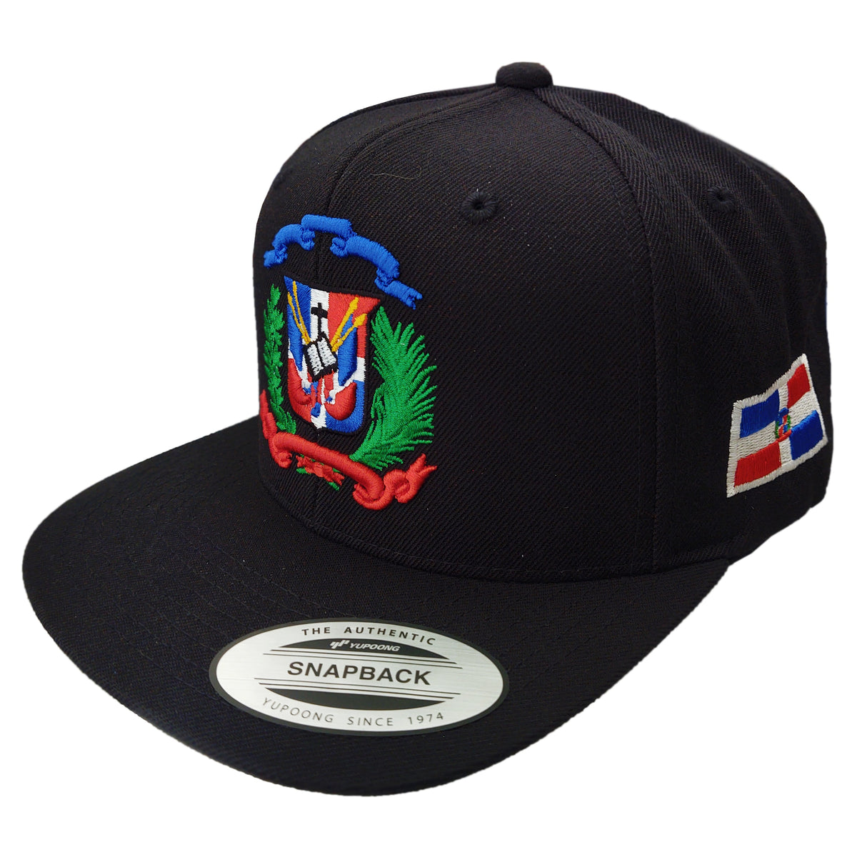 Escudo Republica Dominicana - Dominican Snapback Black - Full Color Hat product image 1, provided for visual reference and