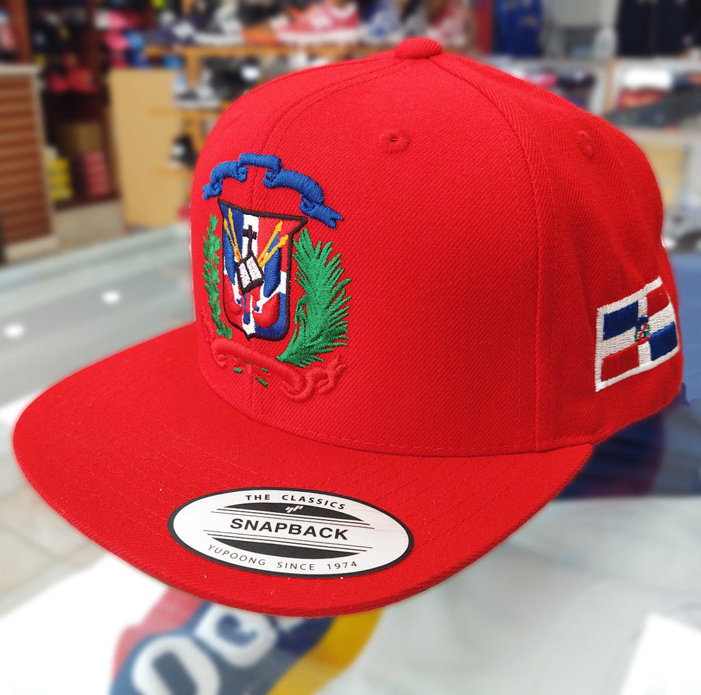 Escudo Republica Dominicana - Dominican Snapback Red - Full Color Hat product image 4, provided for visual reference and