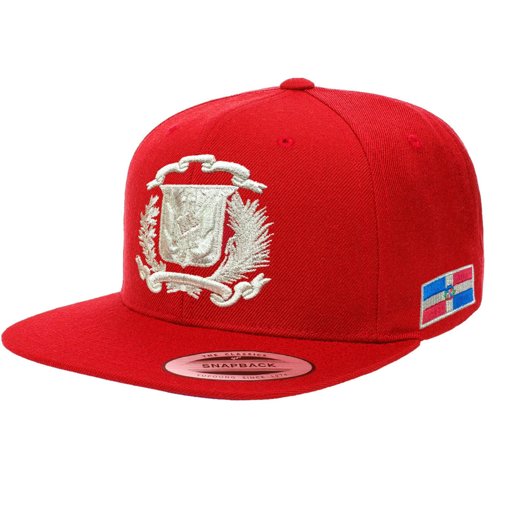 Escudo Republica Dominicana - Dominican Snapback Red - Metallic Silver Hat product image 1, provided for visual reference