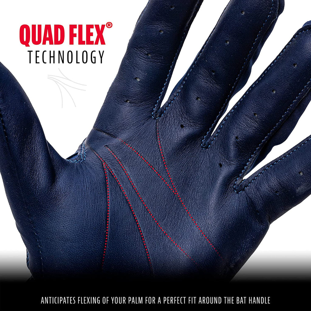 Franklin Natural ® II HI-LITE Batting Gloves - Navy product image 3, provided for visual reference and product detail review