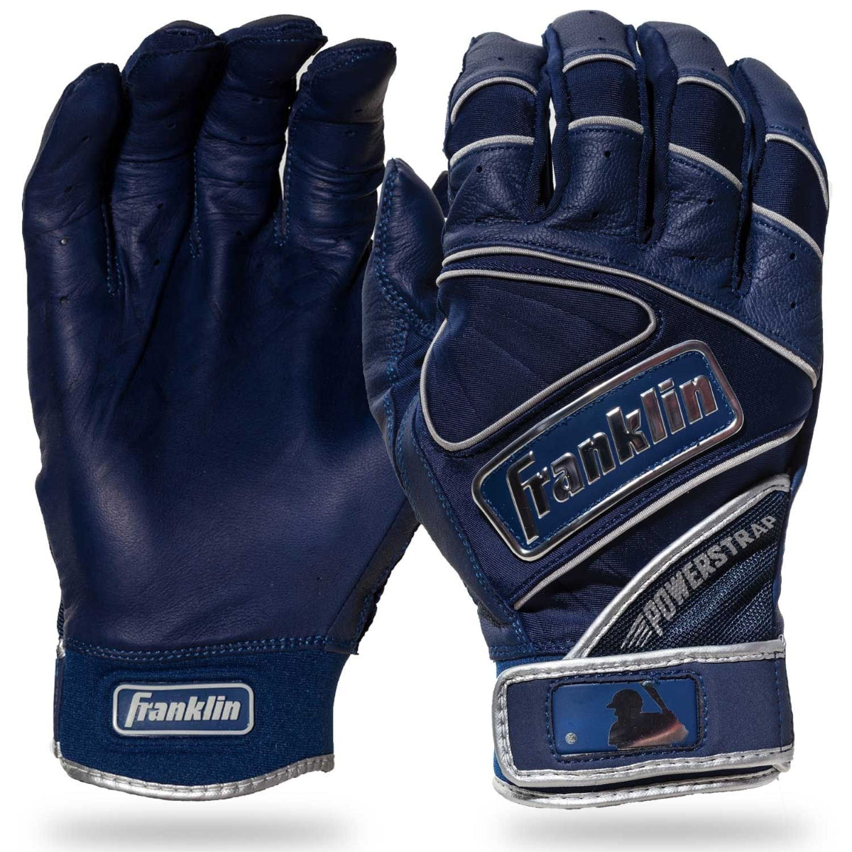 Franklin Powerstrap Chrome Batting Gloves - (20492F) product image 1, provided for visual reference and product detail review