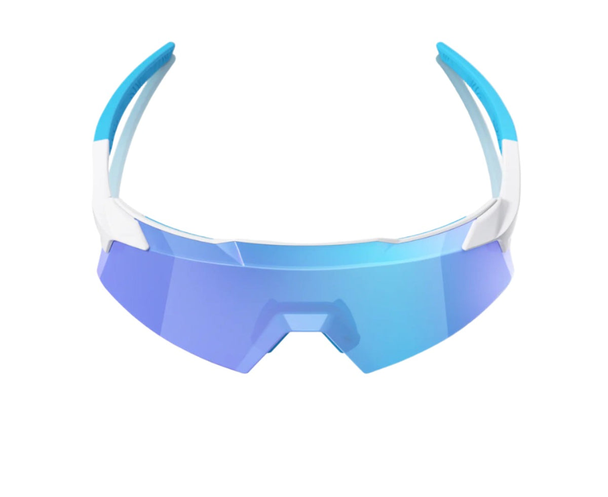 100% AEROCRAFT® Matte White HiPER® Blue Mirror Lens product image 4, provided for visual reference and product detail review