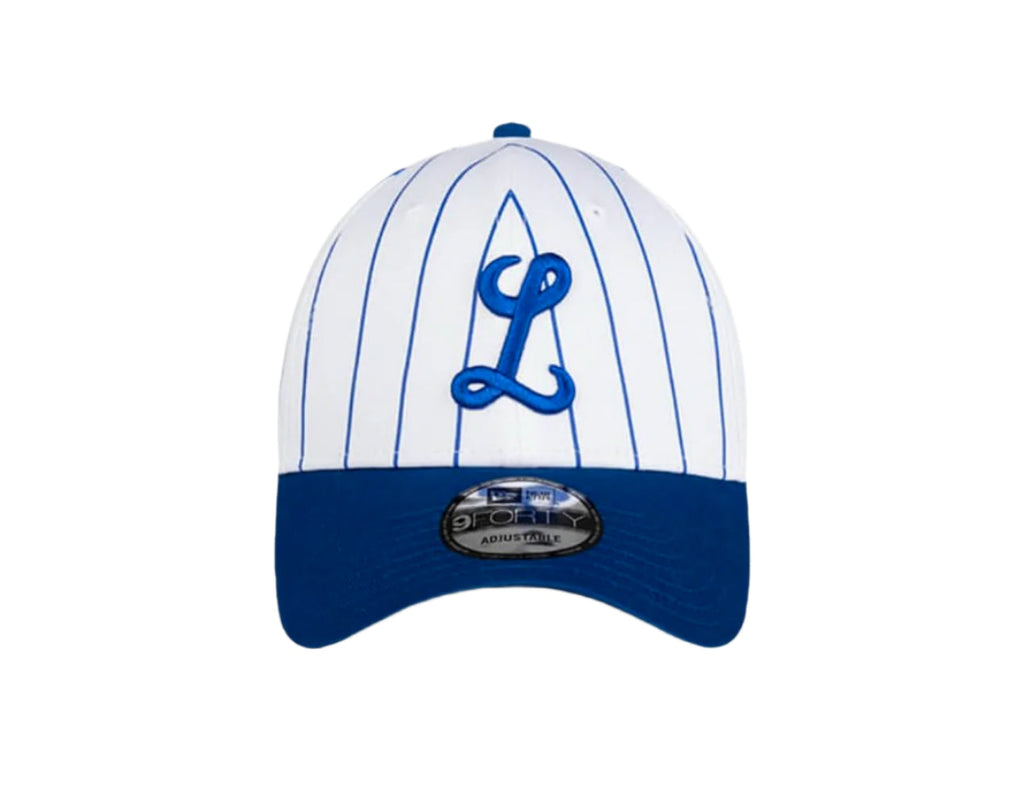 Tigres del Licey New Era 9FORTY Adjustable Hat - Pinstripe/Royal product image 2, provided for visual reference and product