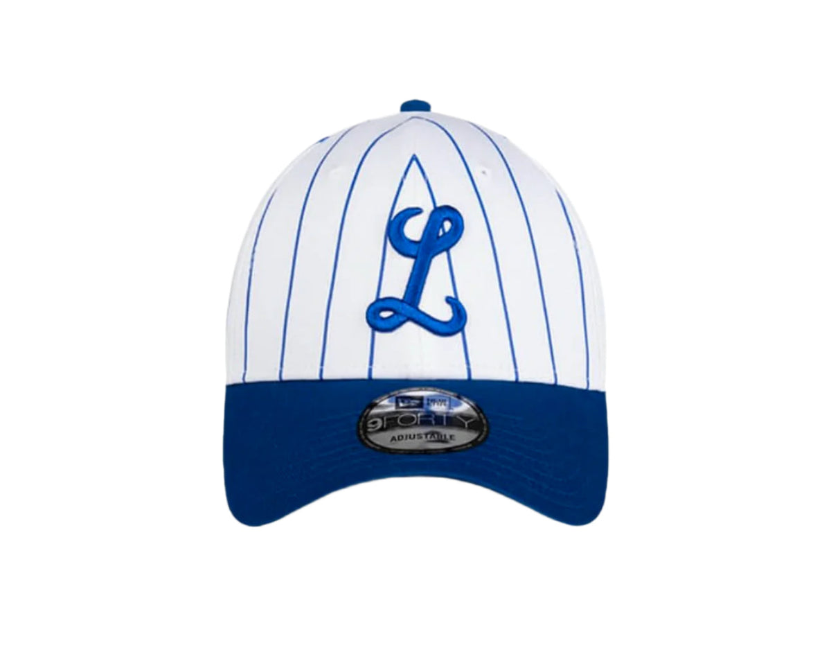 Tigres del Licey New Era 9FORTY Adjustable Hat - Pinstripe/Royal product image 2, provided for visual reference and product