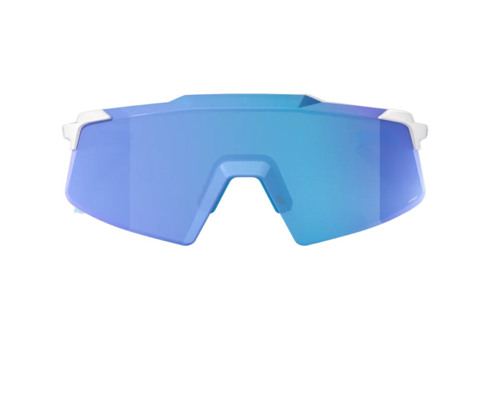 100% AEROCRAFT® Matte White HiPER® Blue Mirror Lens product image 3, provided for visual reference and product detail review