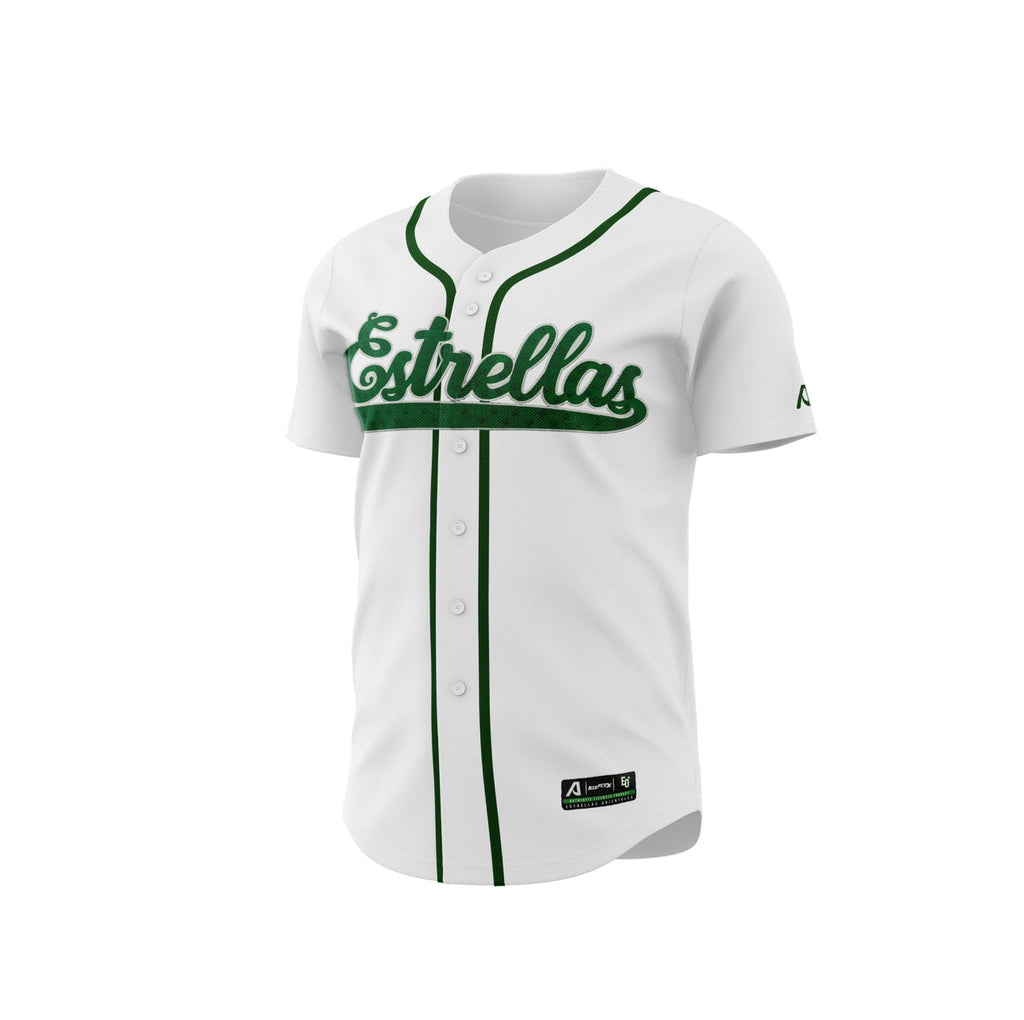 2024-2025 OFFICIAL Estrellas Orientales Full Button Jersey - White product image 1, provided for visual reference and