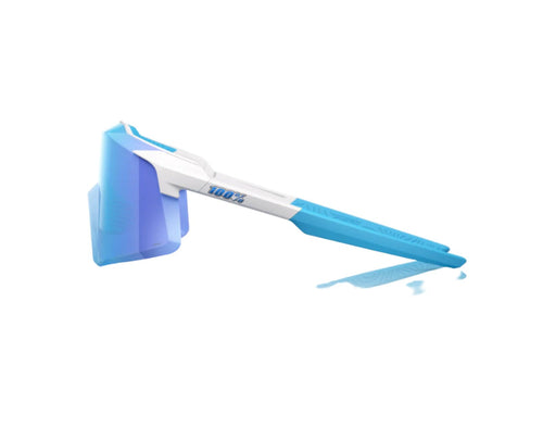 100% AEROCRAFT® Matte White HiPER® Blue Mirror Lens product image 2, provided for visual reference and product detail review