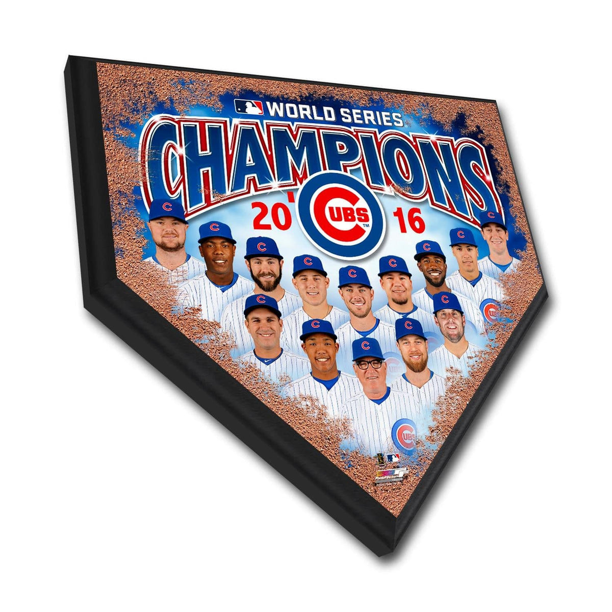 Chicago Cubs 2016 World Series Champions Home Plate Plaque product image 1, provided for visual reference and product detail