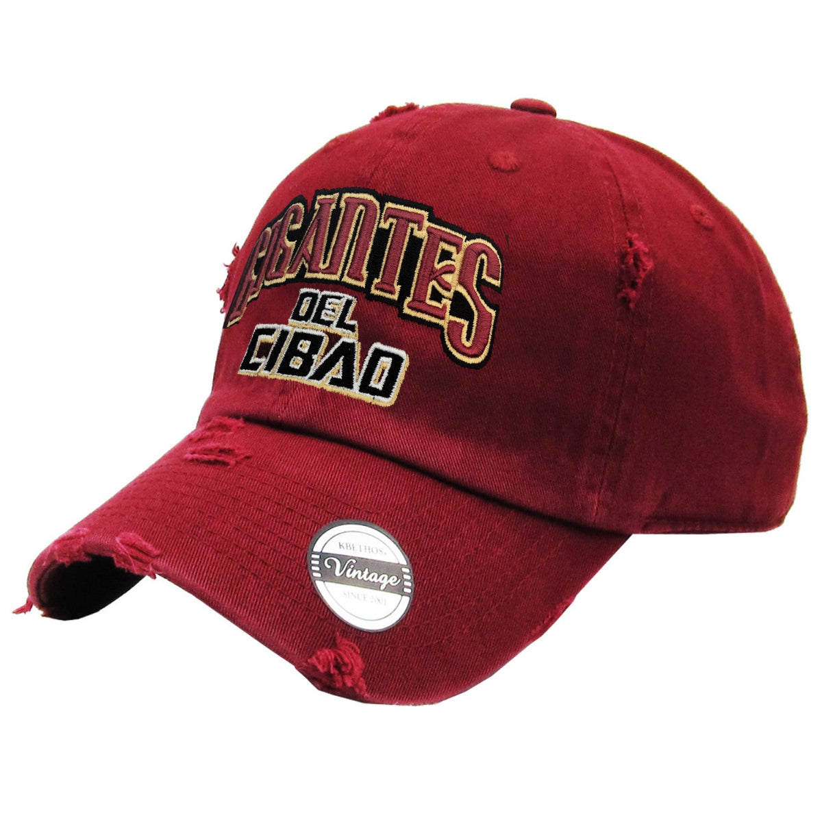 Gigantes del Cibao Embroidered Vintage Maroon Hat product image 1, provided for visual reference and product detail review