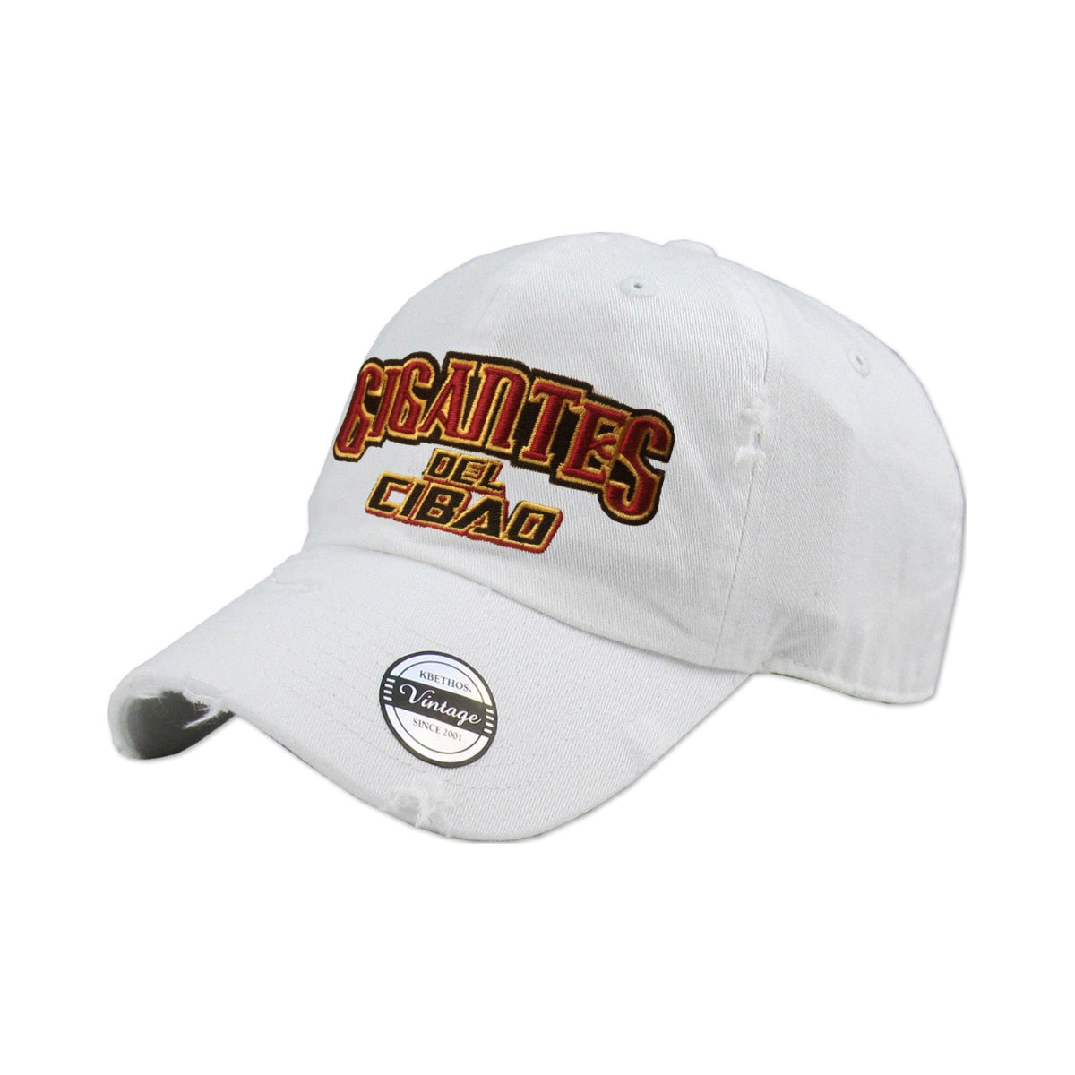 Gigantes del Cibao Embroidered Vintage White Hat product image 1, provided for visual reference and product detail review