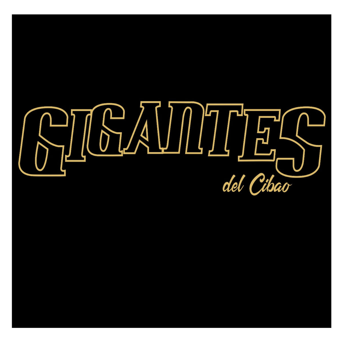Gigantes del Cibao Gold Outline Hoodies product image 2, provided for visual reference and product detail review