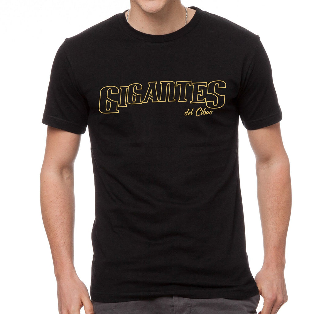Gigantes del Cibao Gold Outline T-Shirt product image 1, provided for visual reference and product detail review
