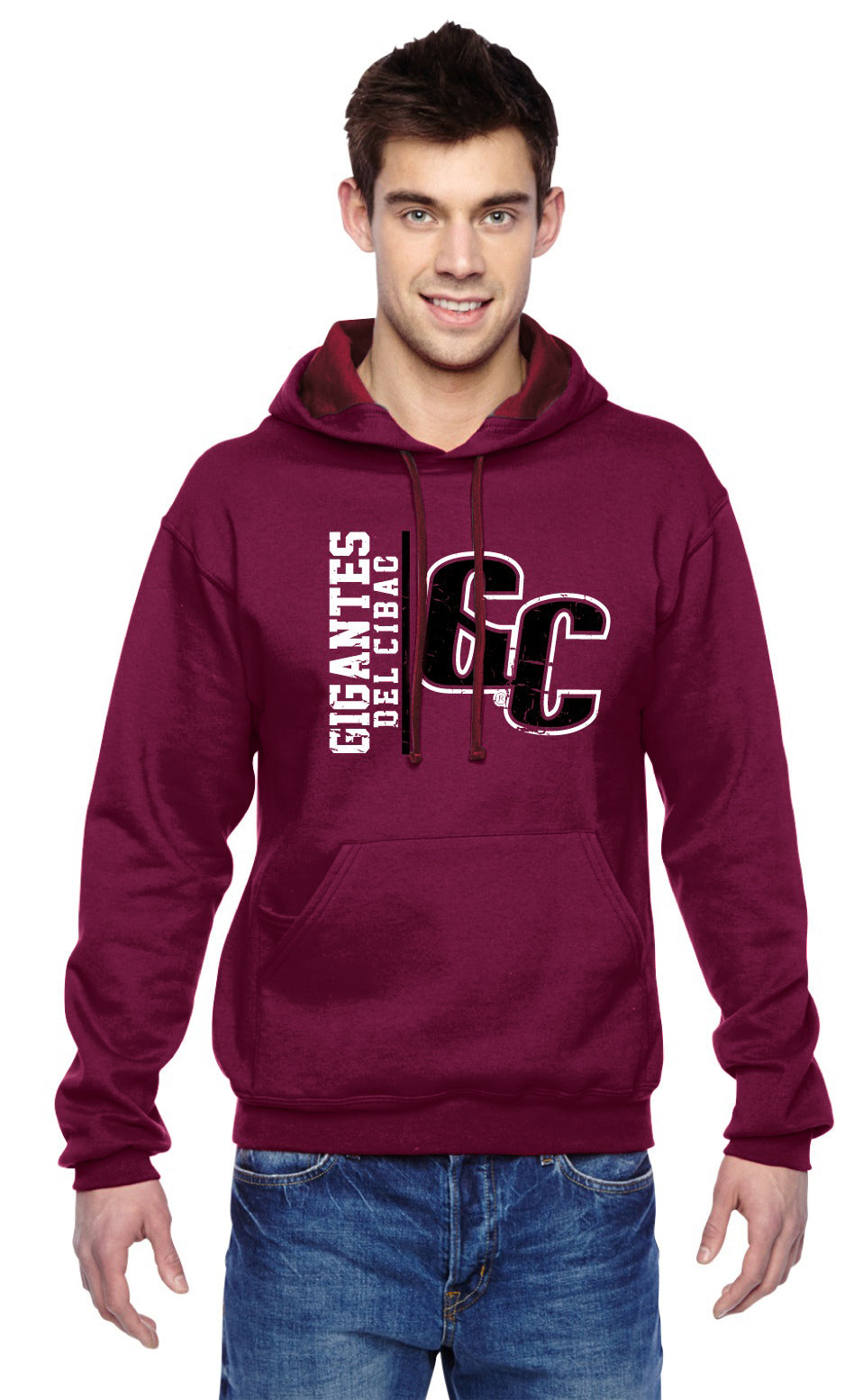 Gigantes del Cibao "GC" Vintage Hoodie District | LIDOM Baseball Sweatshirt product image 2, provided for visual reference