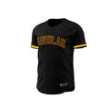 2024-2025 OFFICIAL Aguilas Cibaenas Full Button Jersey - Black/Orange product image 1, provided for visual reference and