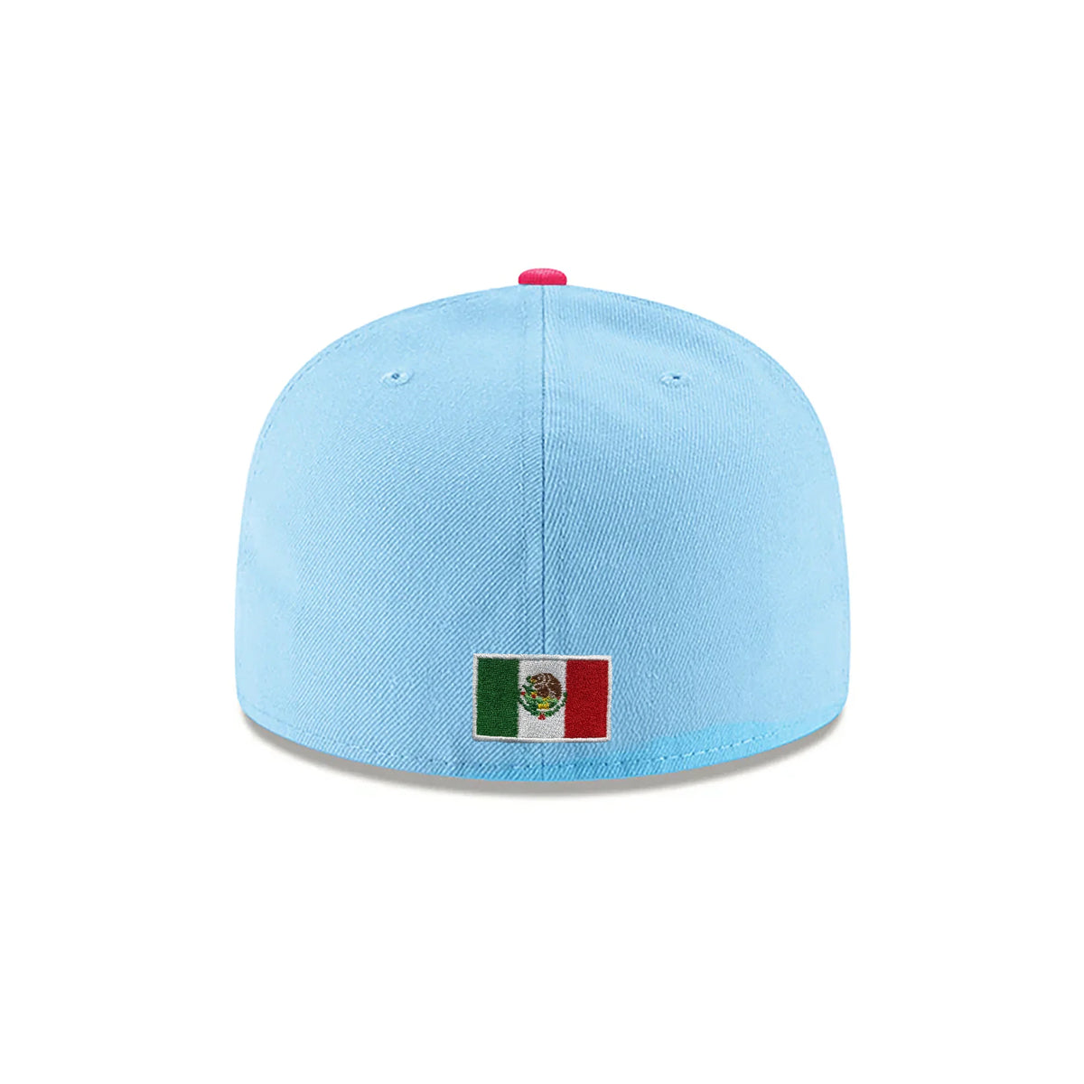 New Era 59FIFTY Mexico "M" Fitted Hat – Light Blue/Rose Pink product image 3, provided for visual reference and product
