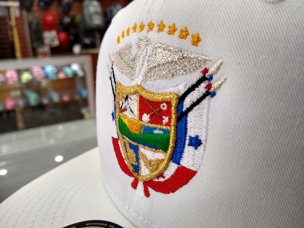 Snapback Panama Hats with Embroidered Panama Shield and Flag product image 6, provided for visual reference and product