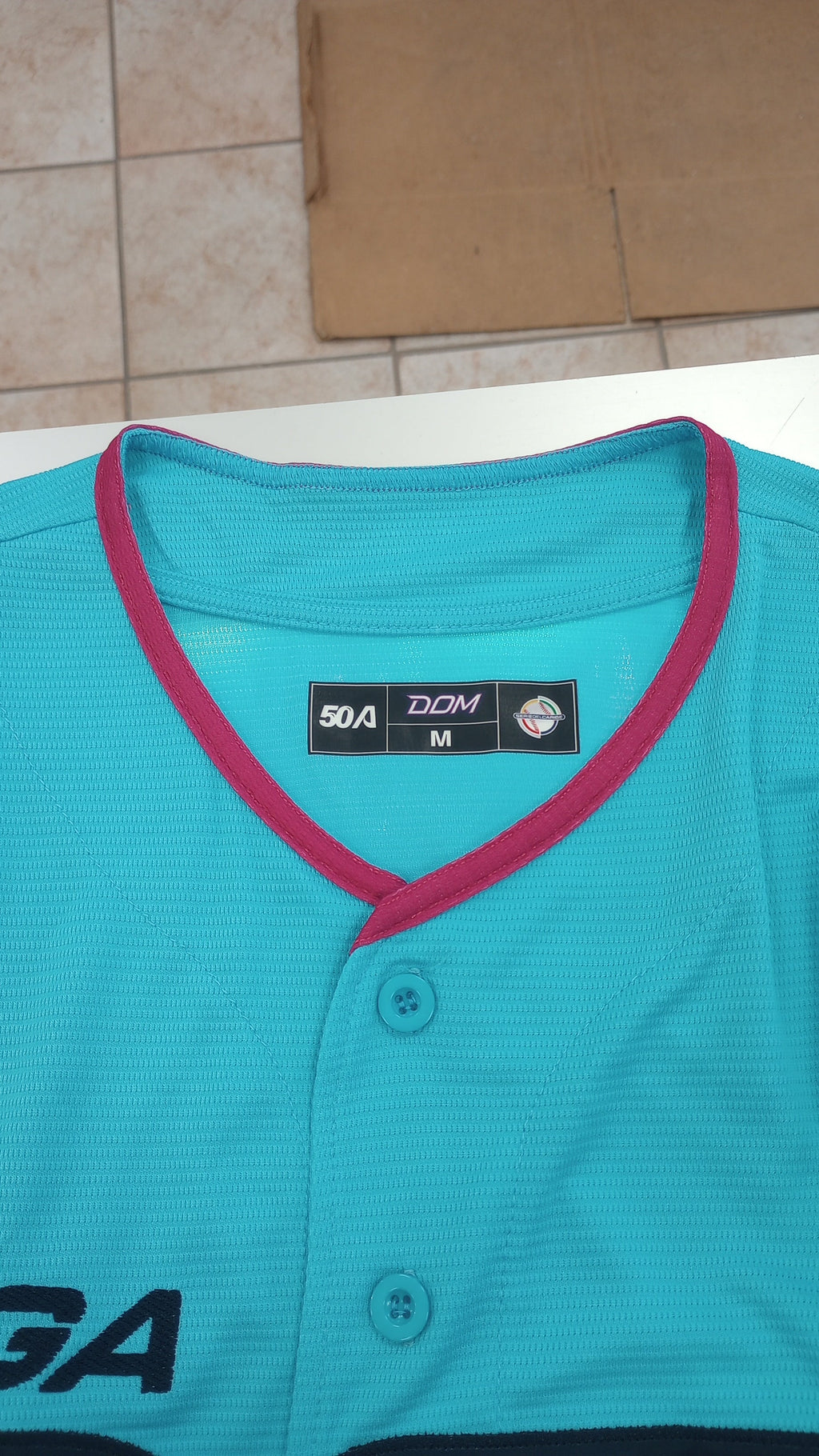 Serie del Caribe 2024 OFFICIAL Dominicana Jersey - Teal for Men product image 5, provided for visual reference and product