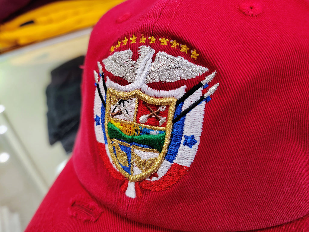 Vintage Panama Hats with Embroidered Panama Shield and Flag product image 6, provided for visual reference and product