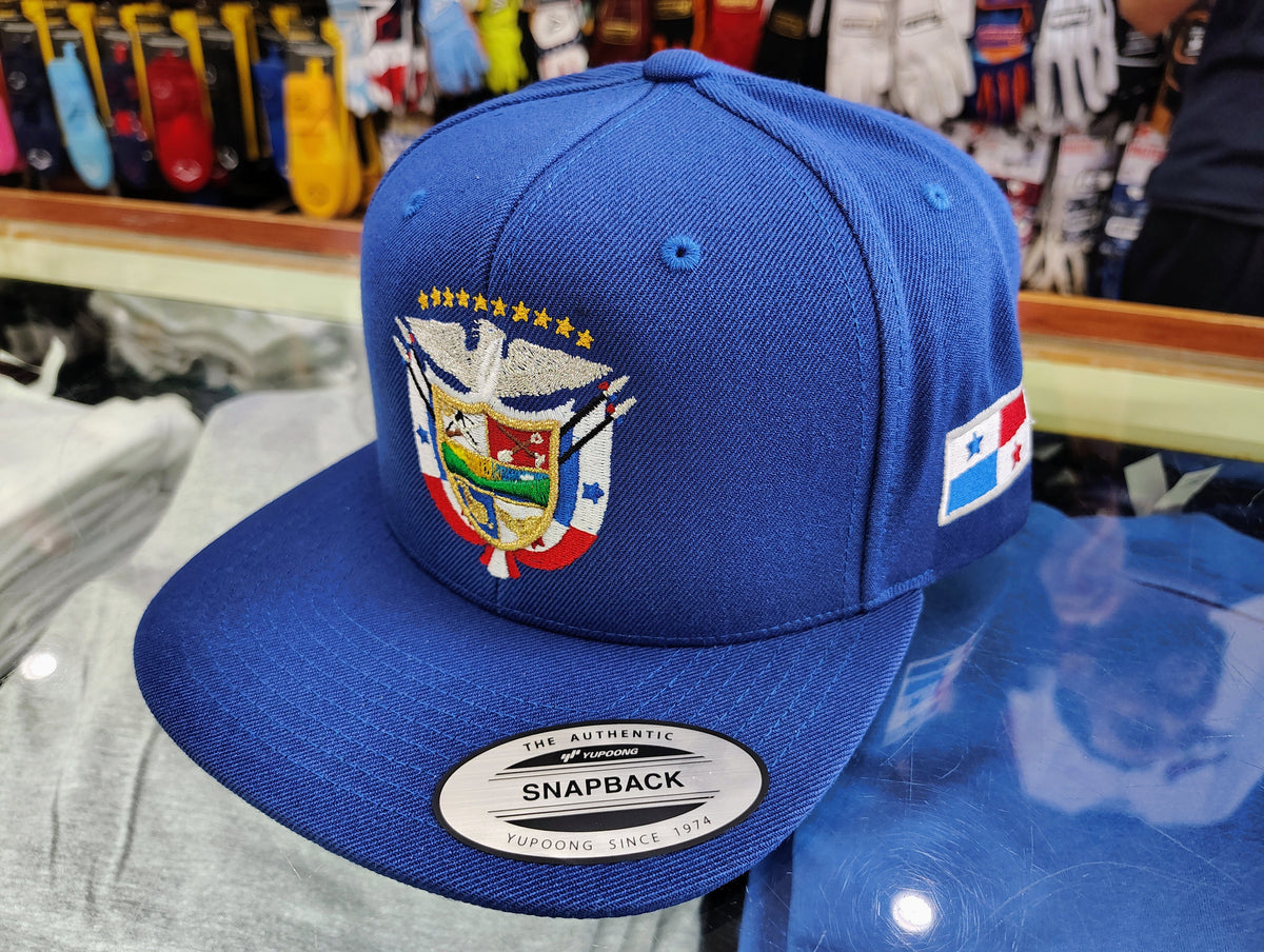 Snapback Panama Hats with Embroidered Panama Shield and Flag product image 12, provided for visual reference and product