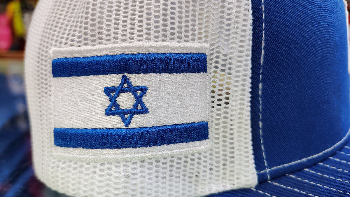 Trucker Mesh Hat with Embroidered Star of David product image 3, provided for visual reference and product detail review