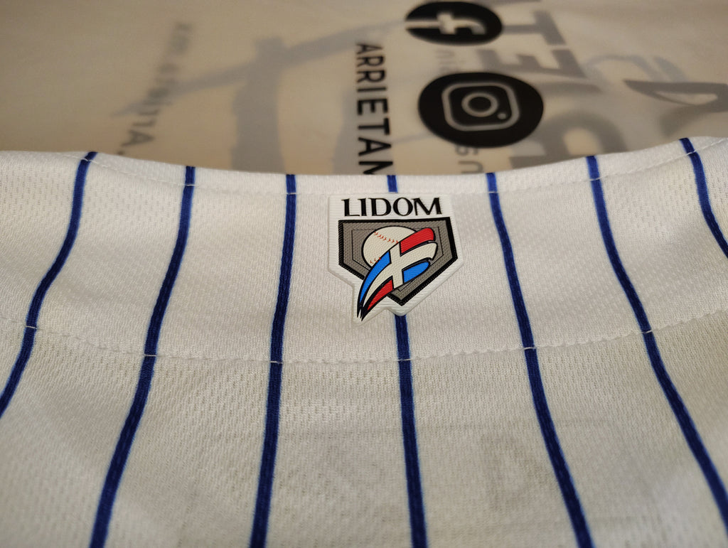 2025-2026 Official Licey Blue Pinstripe Jersey Arrieta - Men Classic LIDOM Baseball product image 6, provided for visual