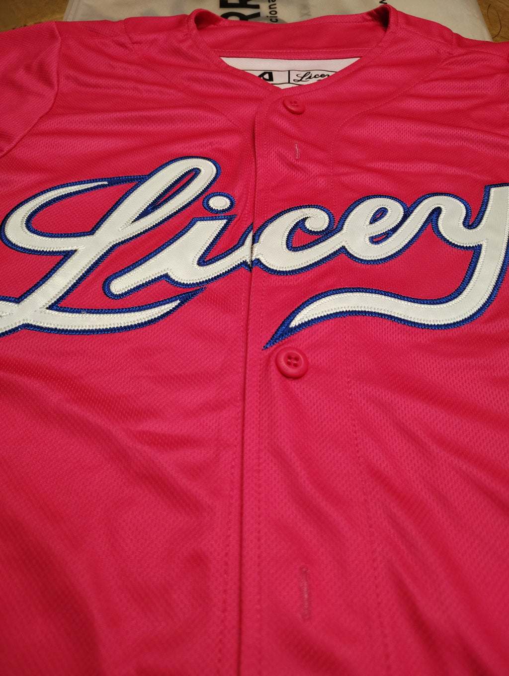 2025-2026 Official Licey Pink Edition Jersey Arrieta - Men LIDOM Baseball product image 6, provided for visual reference and
