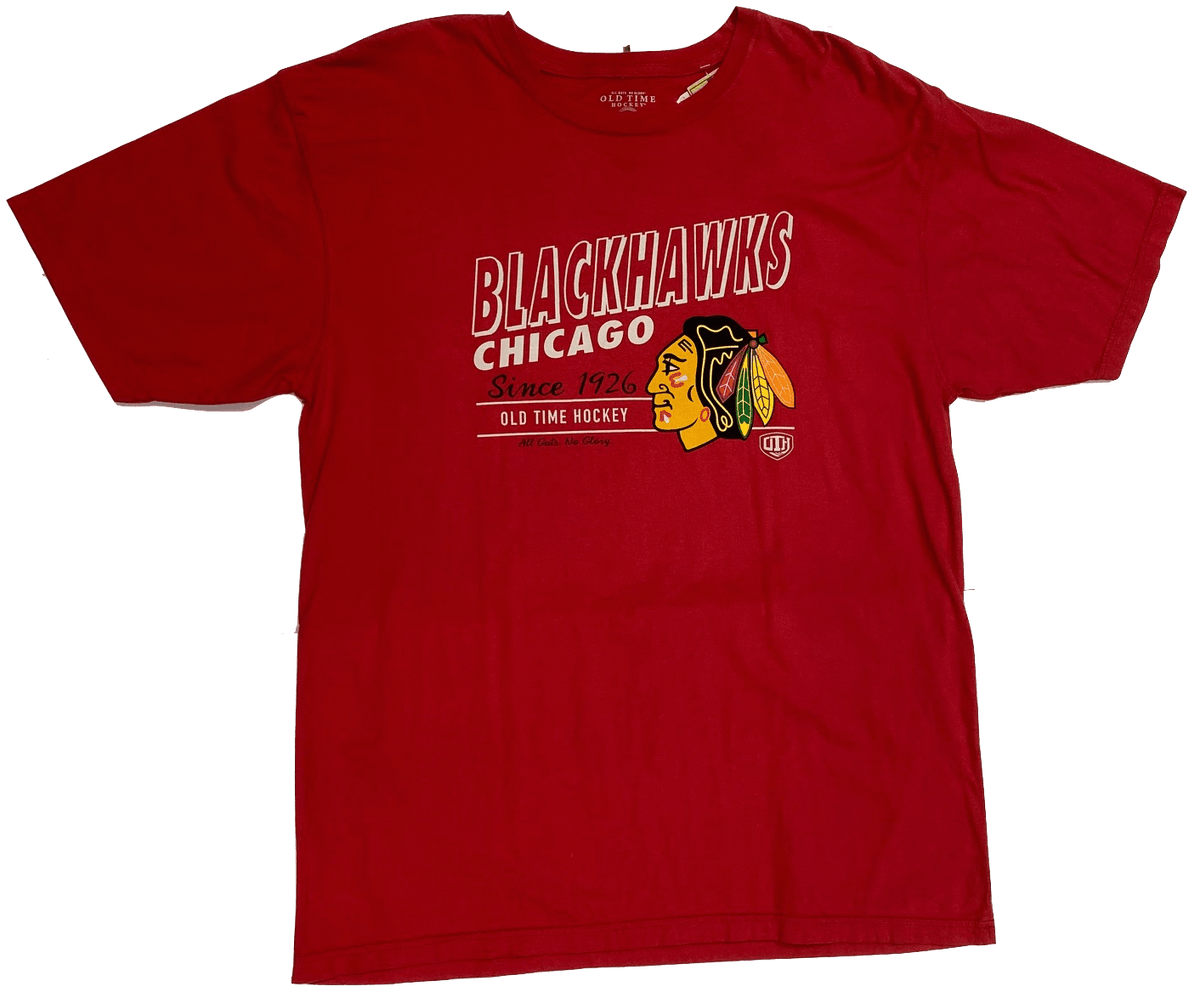 Chicago Blackhawks Old Time Hockey Thanos Red S/S T-Shirt product image 1, provided for visual reference and product detail