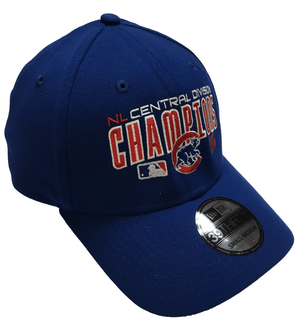 Chicago Cubs 2016 NL Central Division Champions New Era Royal MLB Team 39THIRTY Flex Hat for Men product image 1, provided