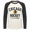 Chicago Blackhawks CCM Vintage Long Sleeve Crew Neck T-Shirt product image 1, provided for visual reference and product
