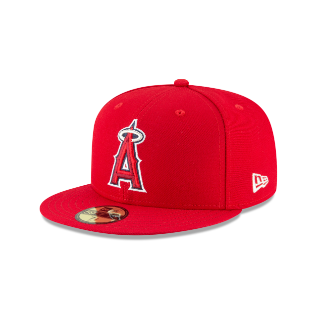 New Era 59FIFTY Los Angeles Angels of Anaheim Game Authentic Collection On-Field Fitted Hat - Red product image 1, provided