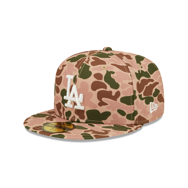 LA Dodgers Duck Camo Hat - Camo Cream product image 1, provided for visual reference and product detail review