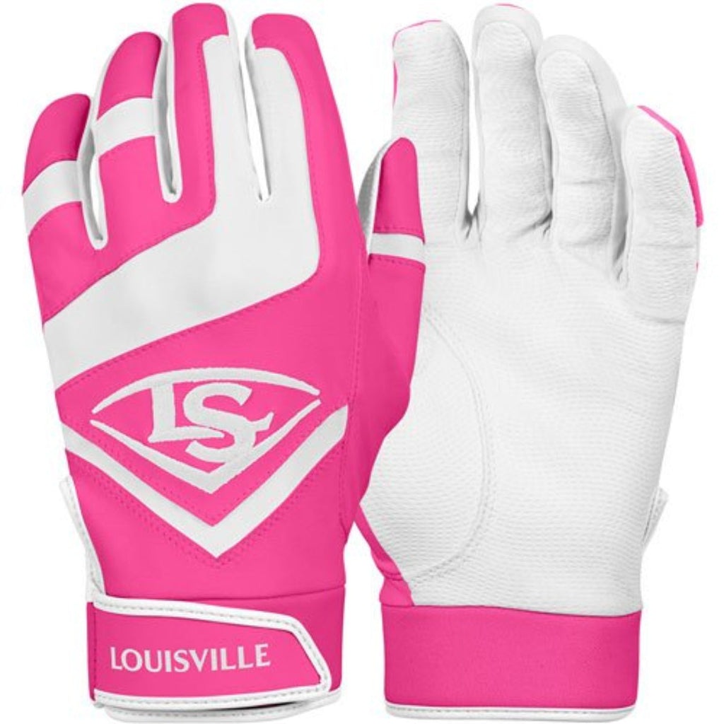 Louisville Slugger Adult Genuine Batting Gloves - Pink product image 1, provided for visual reference and product detail