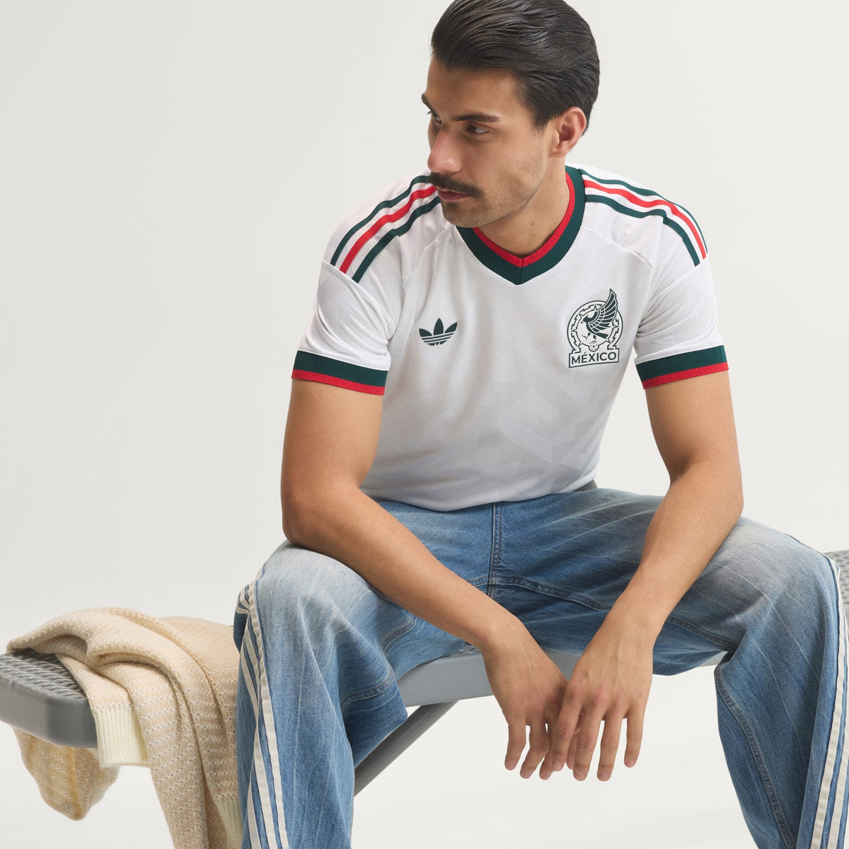 Adidas Mexico 2026 Away Authentic Jersey White – Men’s Soccer Jersey CLIMACOOL+ Slim Fit Premium product image 5, provided
