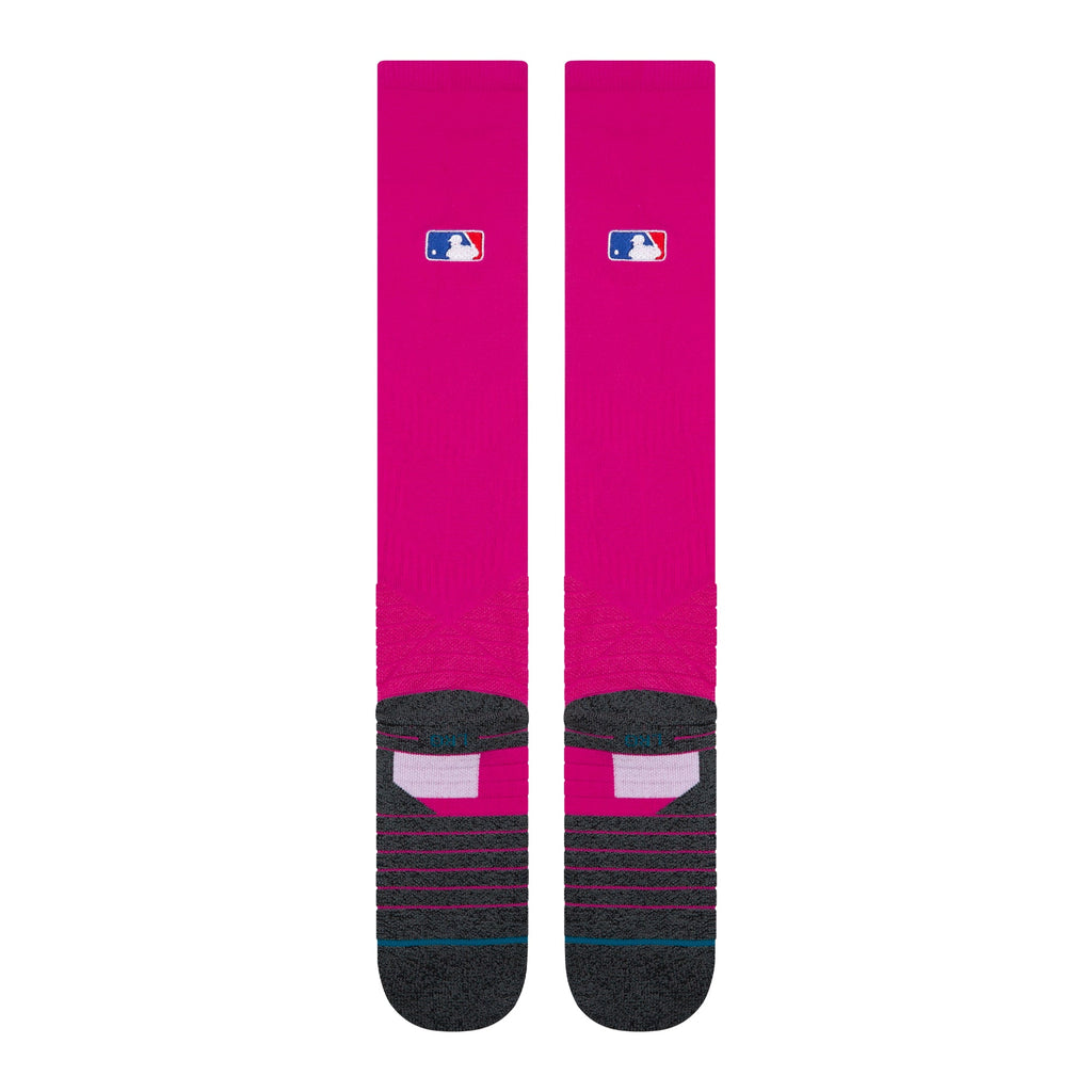 Stance Diamond Pro OTC Baseball Socks | MLB On-Field Over-the-Calf Performance Socks | Pink product image 3, provided for