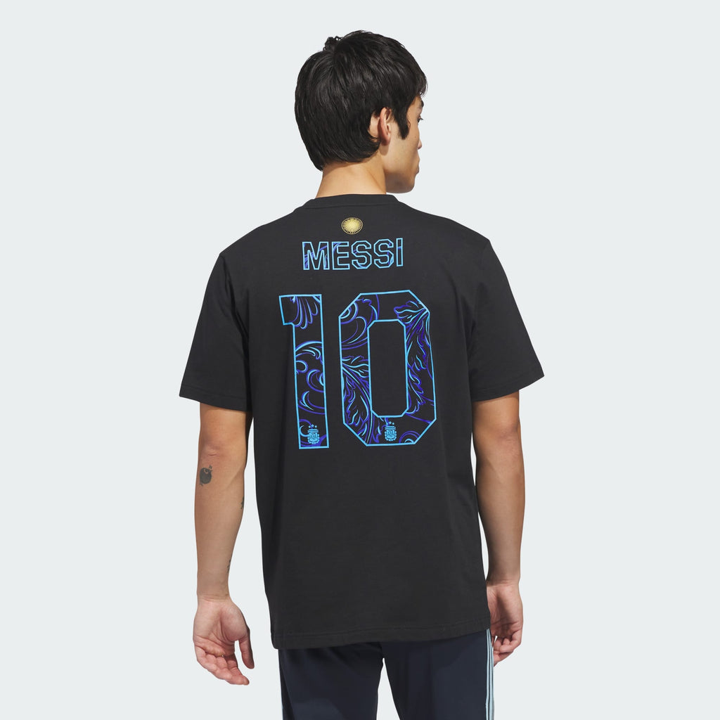 Adidas Messi Argentina Away Graphic T-Shirt White – Men’s Soccer T-Shirt Casual Streetwear product image 7, provided for