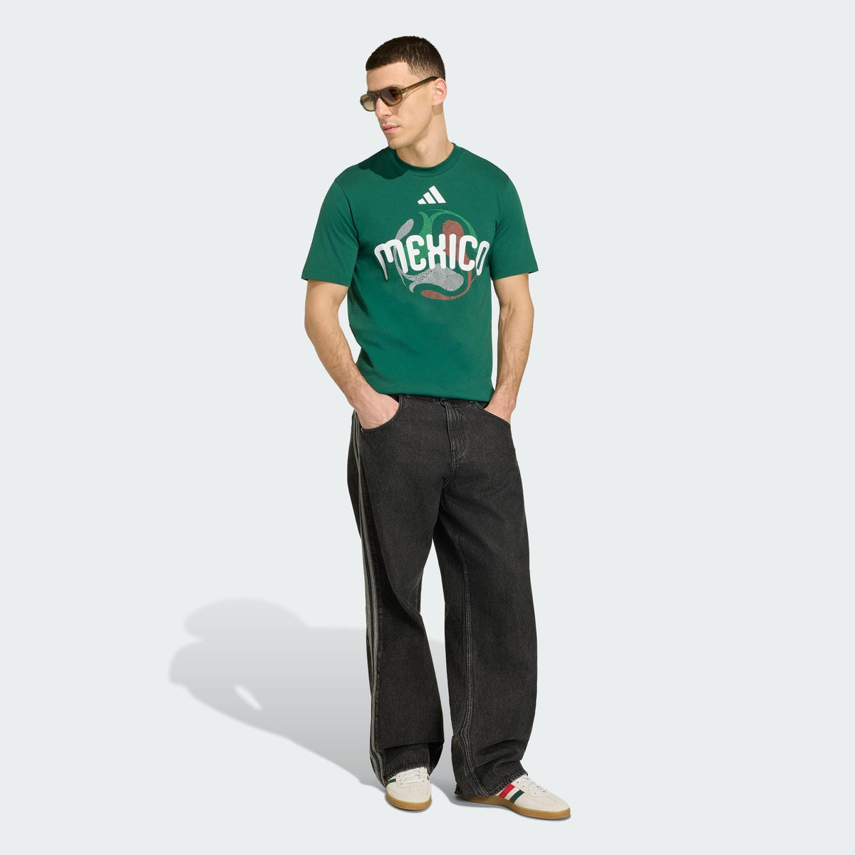 Adidas Mexico FIFA World Cup 2026 T-Shirt Green – Men’s Soccer Fan T-Shirt 100% Cotton product image 5, provided for visual