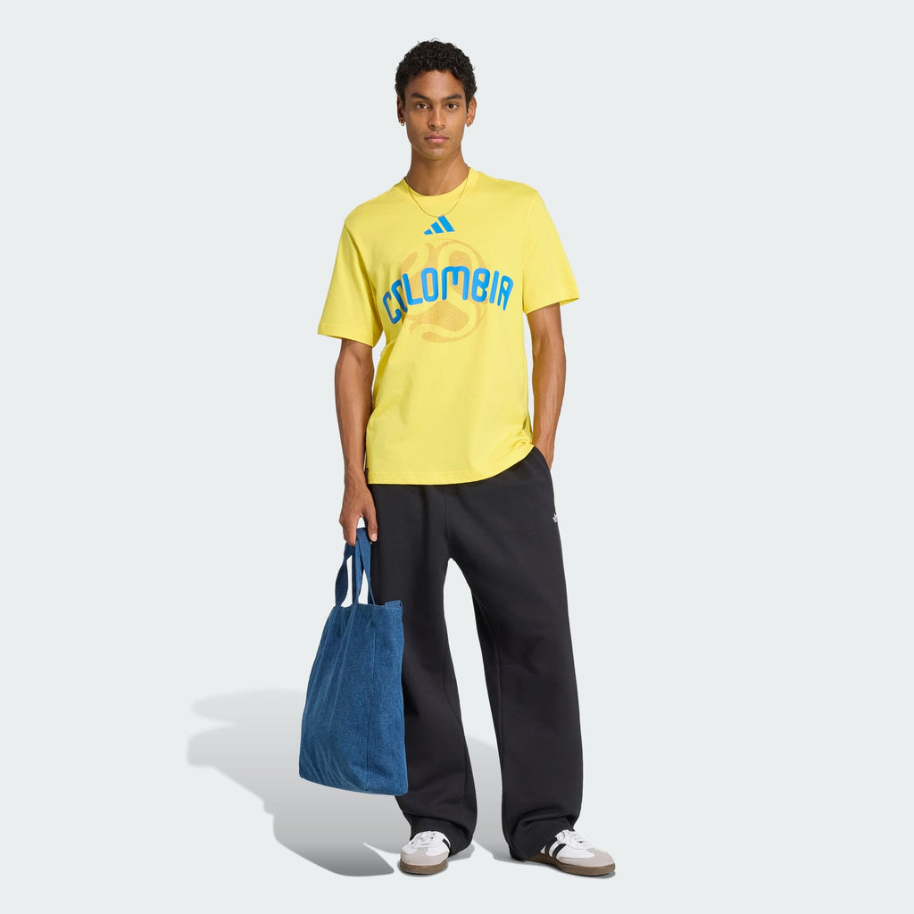 Adidas Colombia FIFA World Cup 2026 Graphic T-Shirt Yellow – Men’s Soccer Fan T-Shirt Casual product image 4, provided for
