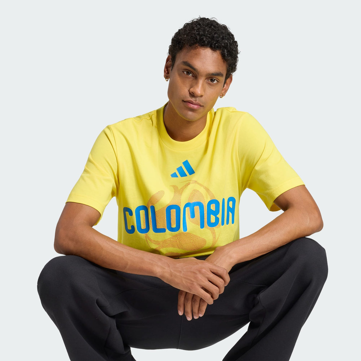 Adidas Colombia FIFA World Cup 2026 Graphic T-Shirt Yellow – Men’s Soccer Fan T-Shirt Casual product image 5, provided for