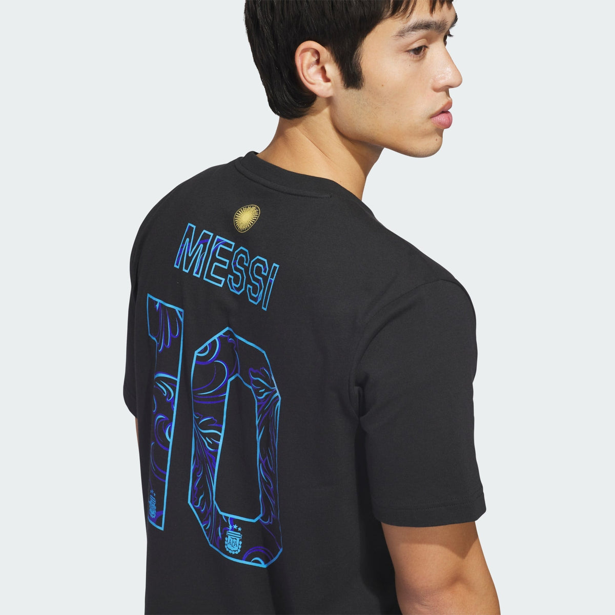 Adidas Messi Argentina Away Graphic T-Shirt White – Men’s Soccer T-Shirt Casual Streetwear product image 10, provided for