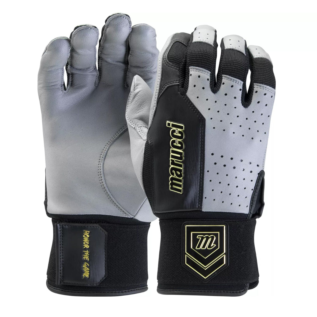 Marucci 2023 Luxe Batting Gloves - Gray product image 1, provided for visual reference and product detail review