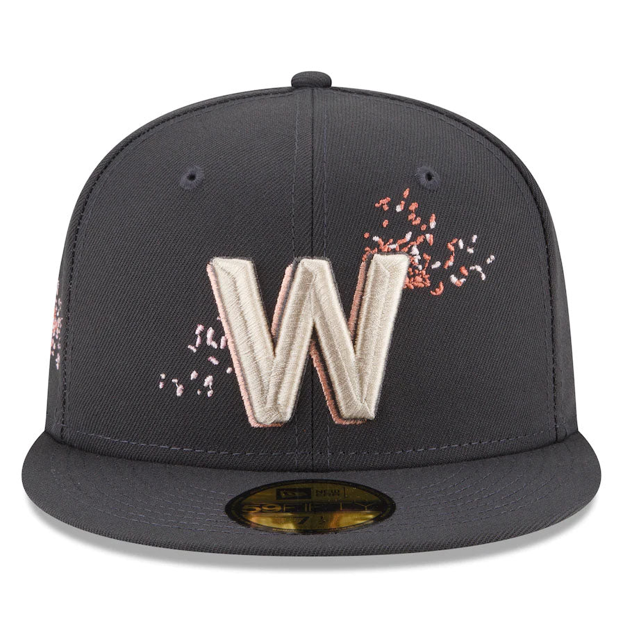 Washington Nationals New Era Graphite City Connect 59FIFTY Fitted hat product image 2, provided for visual reference and
