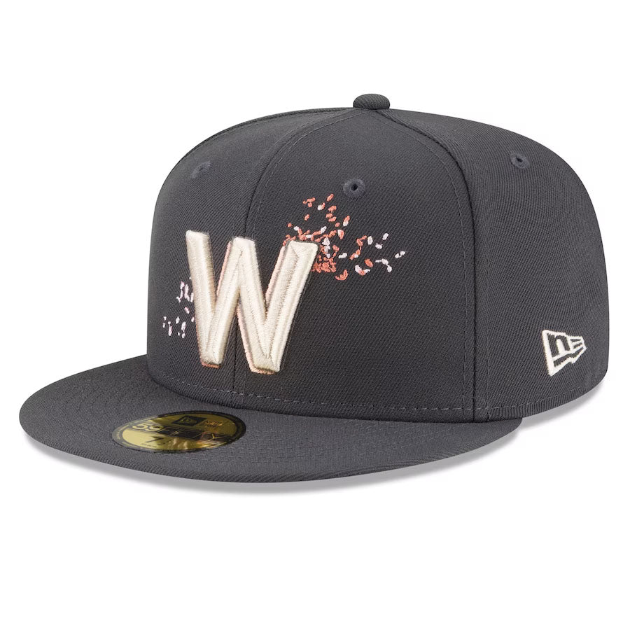 Washington Nationals New Era Graphite City Connect 59FIFTY Fitted hat product image 1, provided for visual reference and
